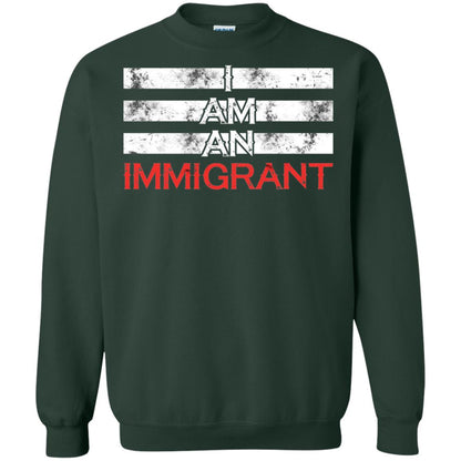 Migrant T-shirt I Am An Immigrant Forest Green
