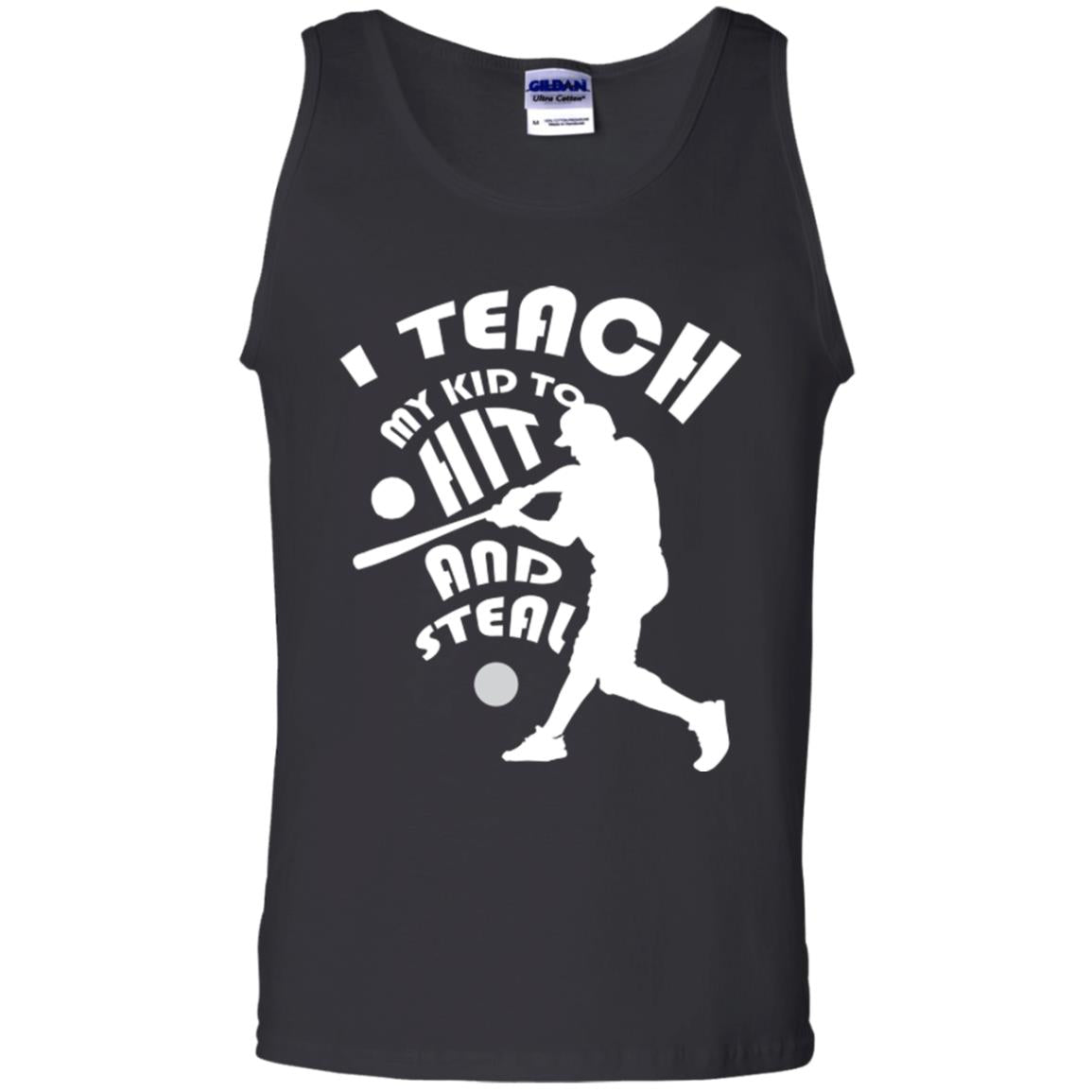Baseball Lover T-shirt I Teach My Kid To Hit And Steal Black