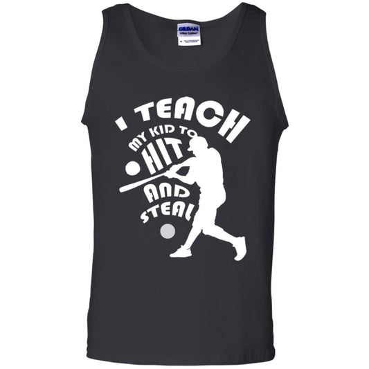 Baseball Lover T-shirt I Teach My Kid To Hit And Steal Black