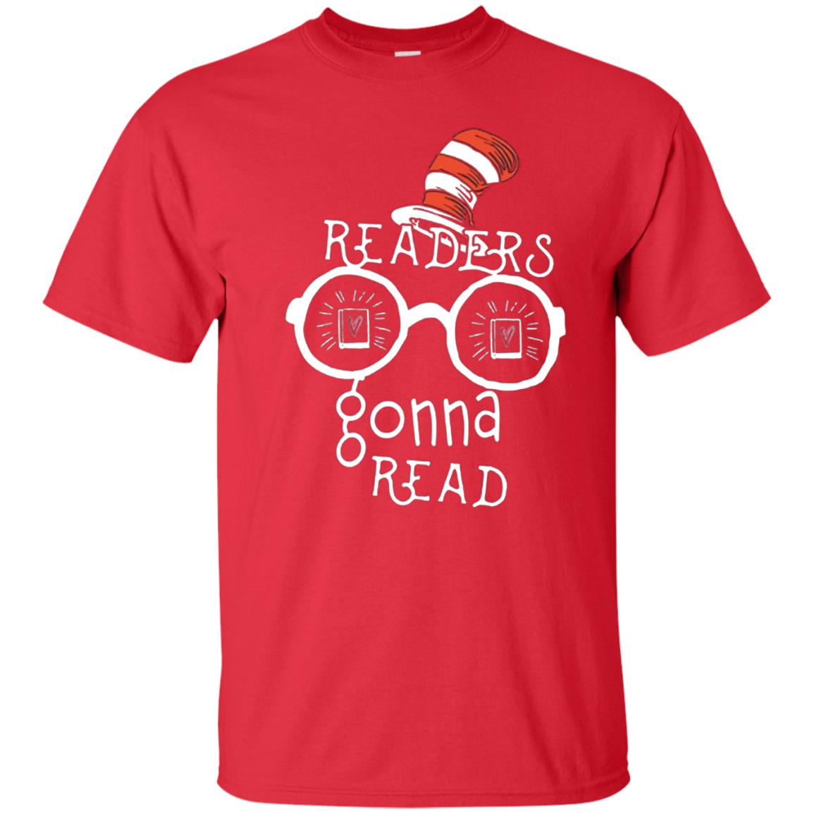 Readers Gonna Read Bookworm T-shirt Red