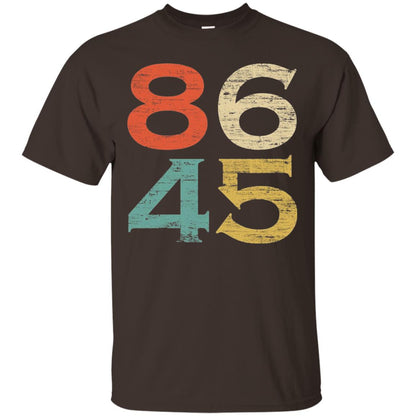 Classic Vintage Style 86 45 Anti Trump T-shirt Dark Chocolate