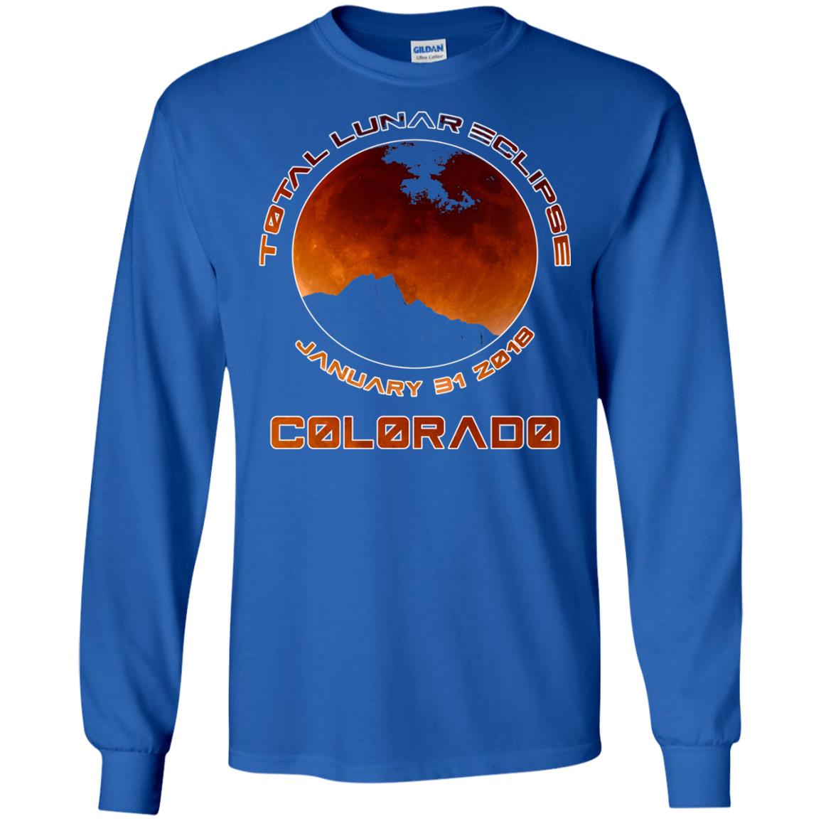 Colorado Lunar Eclipse 2018 T-shirt January 31 Royal