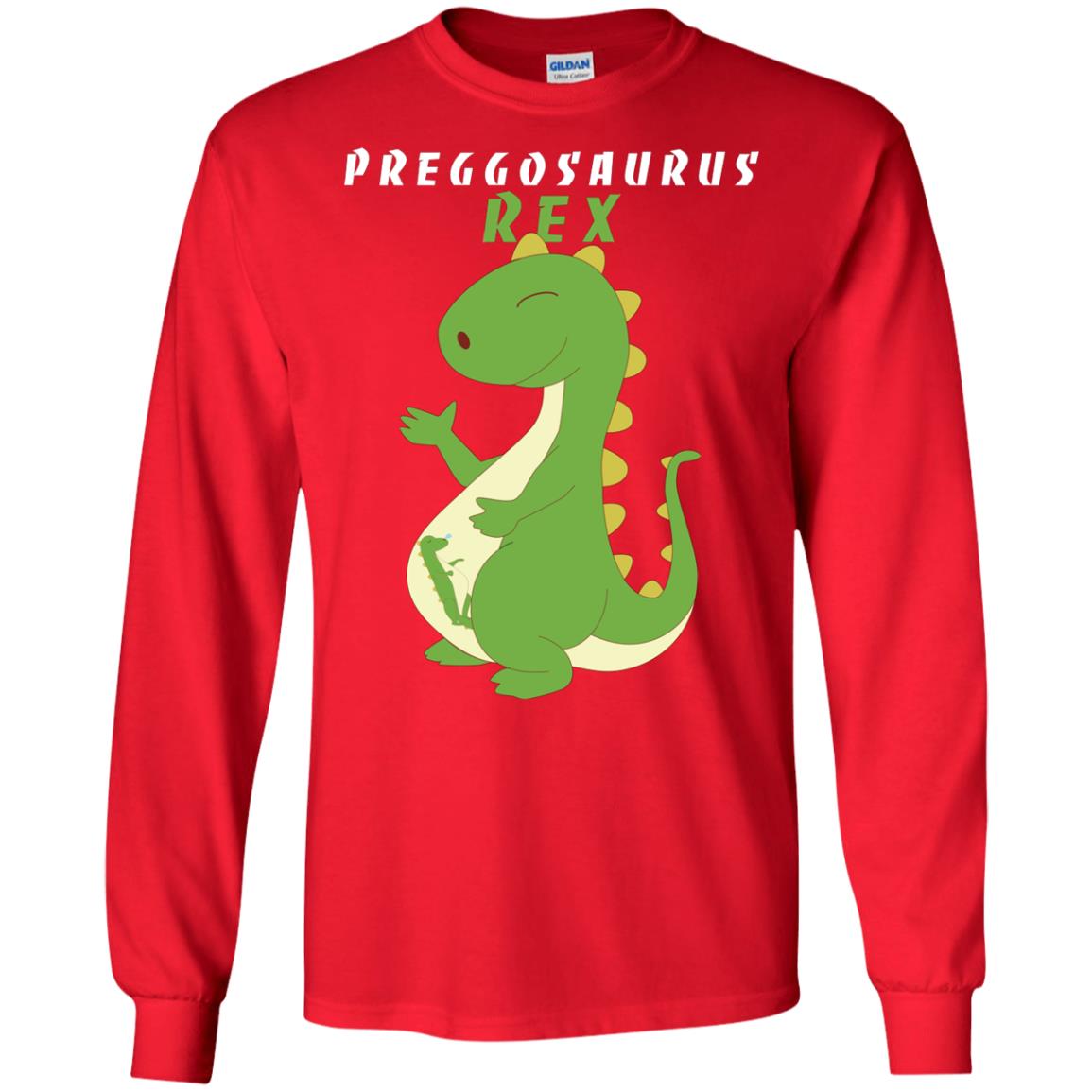 Dinosaur Pregnancy Pregosaurus Shirt Red