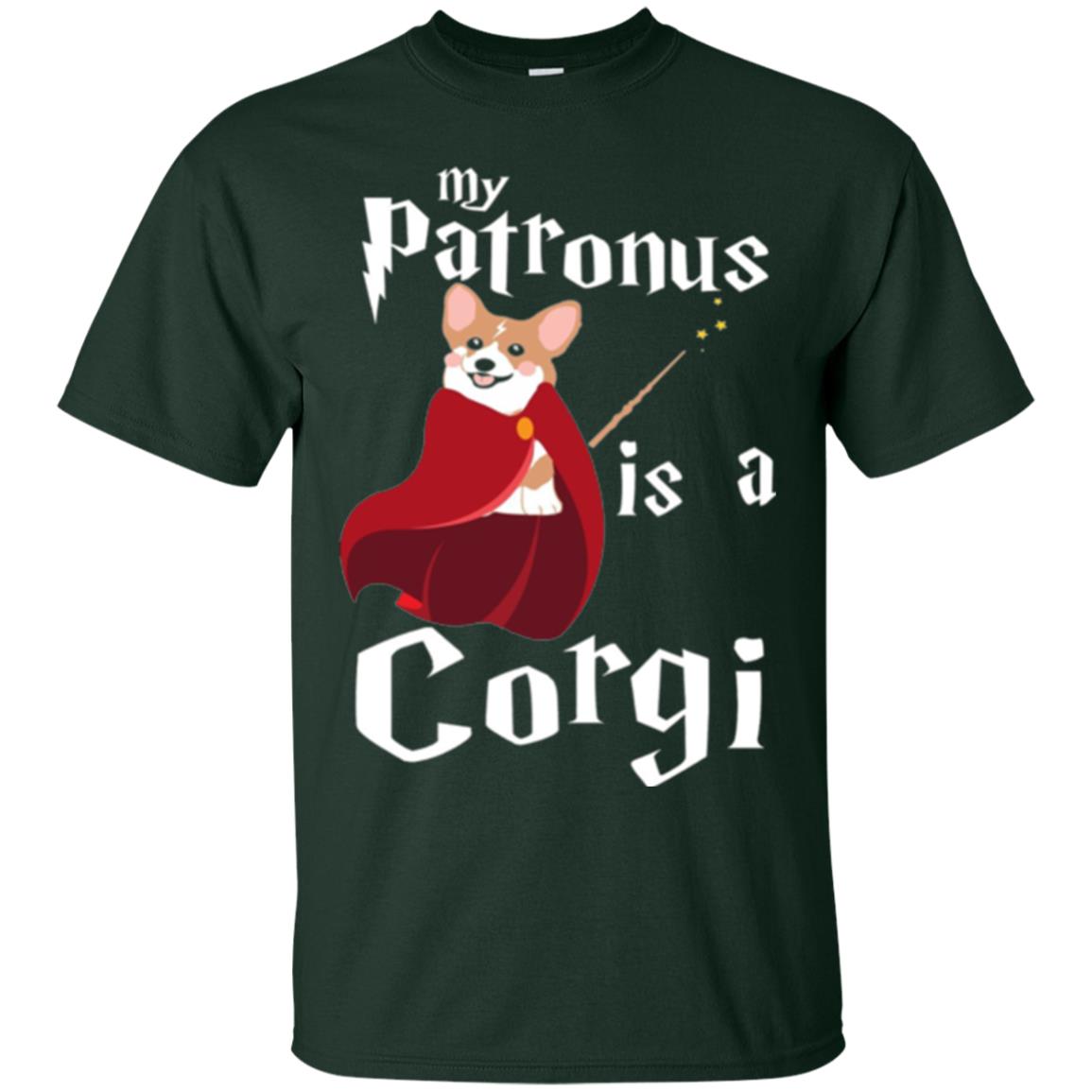 Dog Lover T-shirt My Patronus Is A Corgi Forest Green