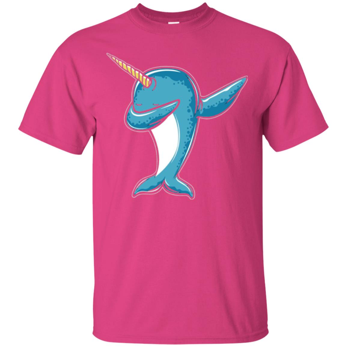 Dabbing Narwhal T-shirt Heliconia