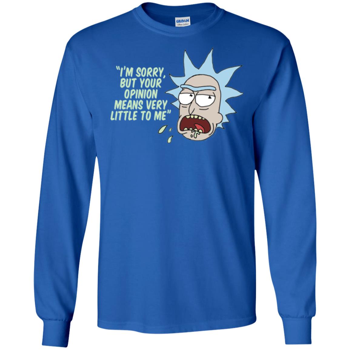 Rick And Morty T-shirt Your Opinion Means Very Little To Me Royal