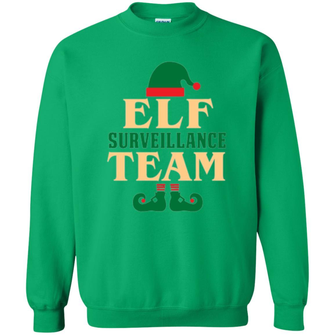 Christmas T-shirt Elf Surveillance Team T-shirt Irish Green