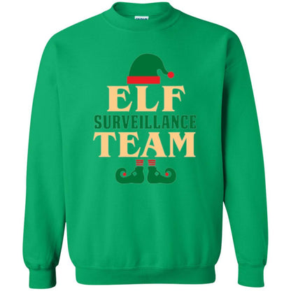 Christmas T-shirt Elf Surveillance Team T-shirt Irish Green