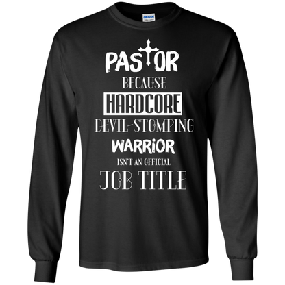 Pastor Because Hardcore Devil Stomping T-shirt Black