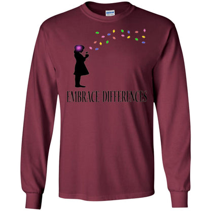 Embrace Differences Shirt Proud Autism Awareness T-shirt Maroon