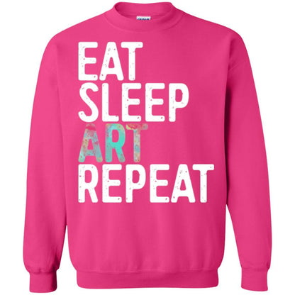 Artist T-shirt Eat Sleep Art Repeat Heliconia
