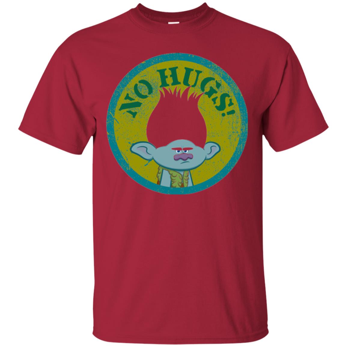 Dream Works_ Trolls No Hugs T-shirt Cardinal
