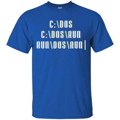 Programmer T-shirt Run Dos Run Royal