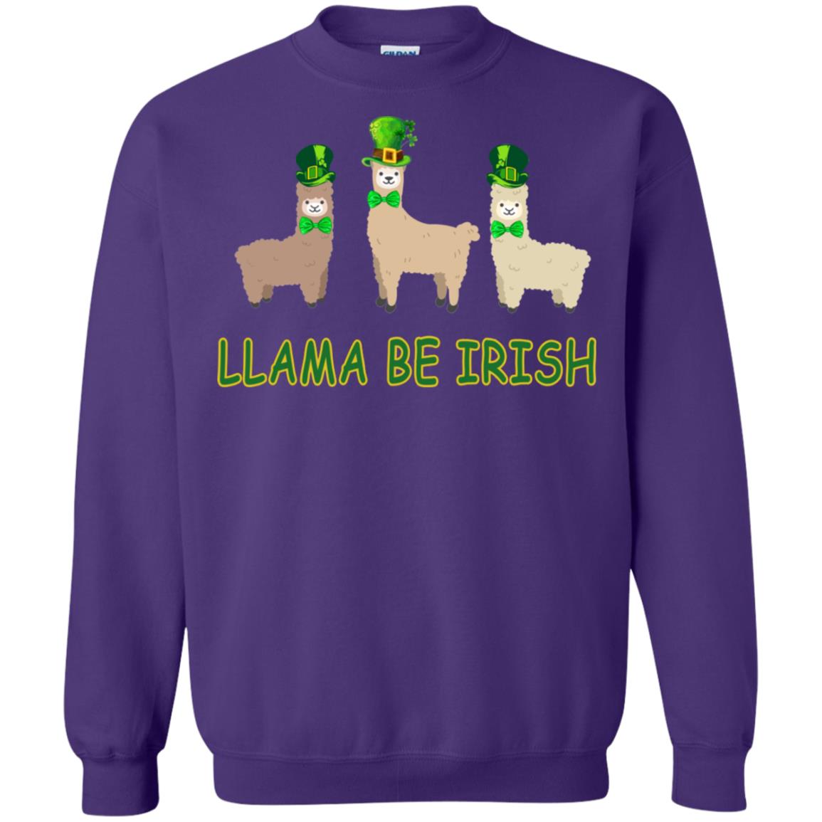 Llama Be Irish Ireland Gift Shirt Purple