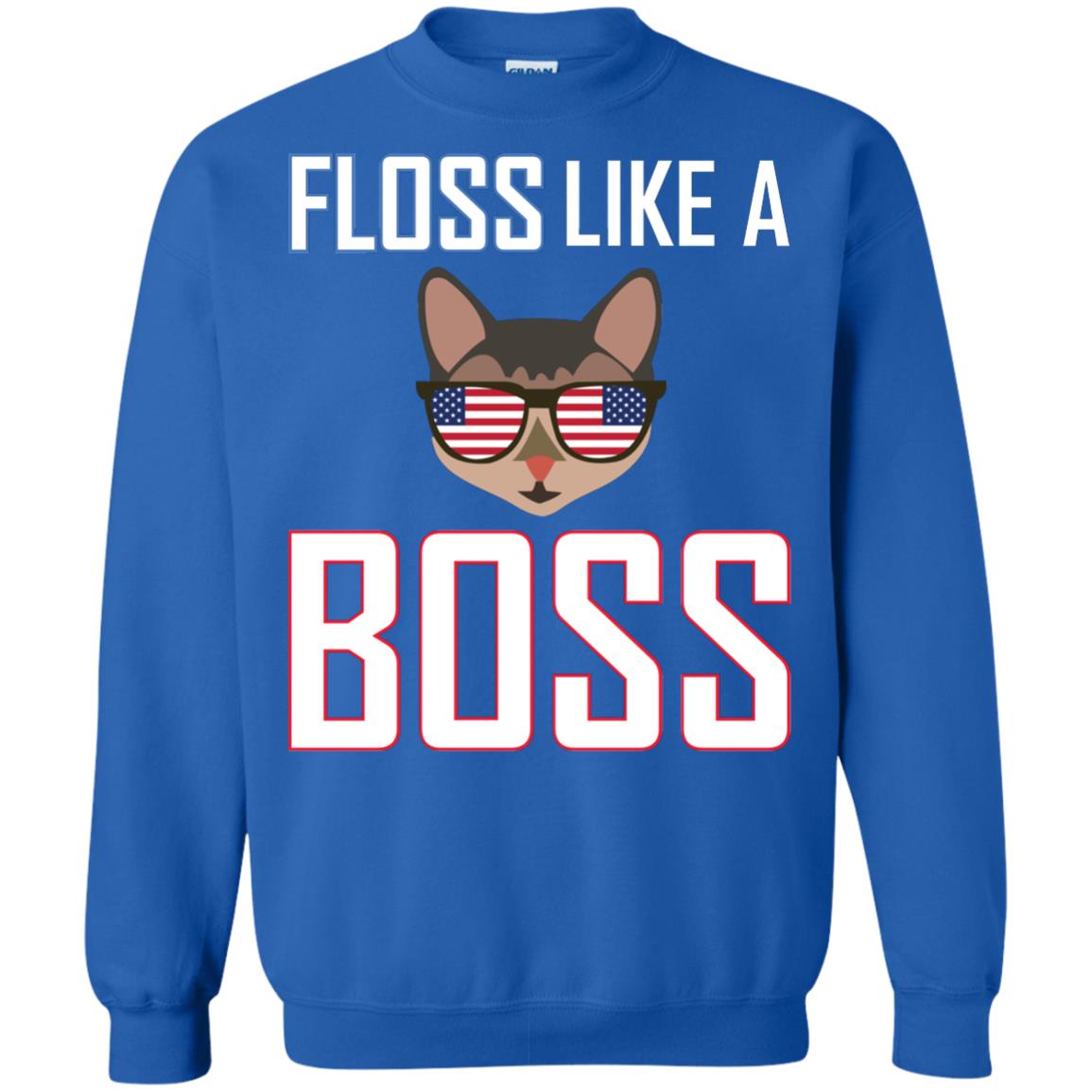 Floss Like A Boss Cat Shirt Royal