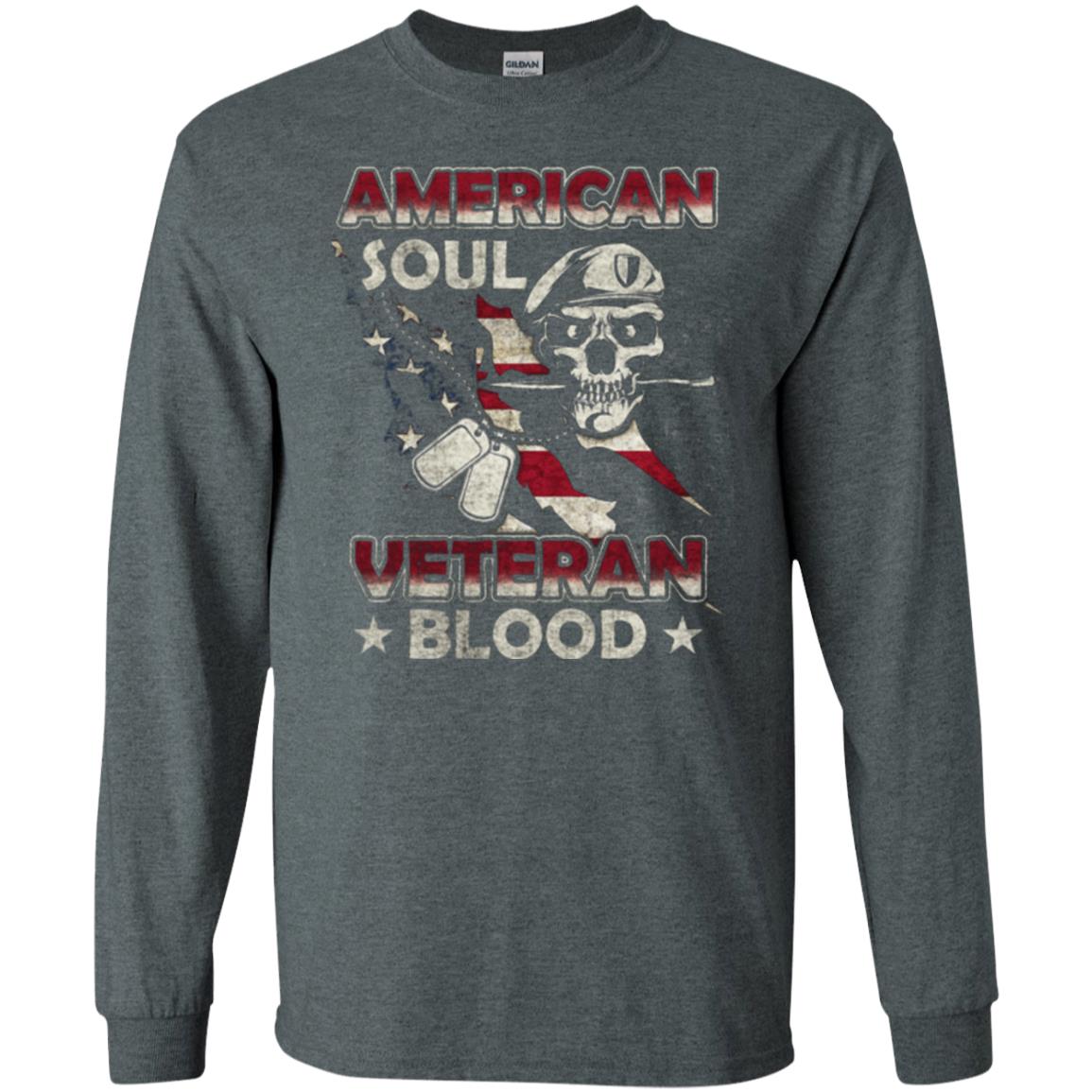 American Soul Veteran Blood Shirt Dark Heather