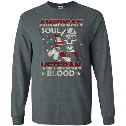 American Soul Veteran Blood Shirt Dark Heather