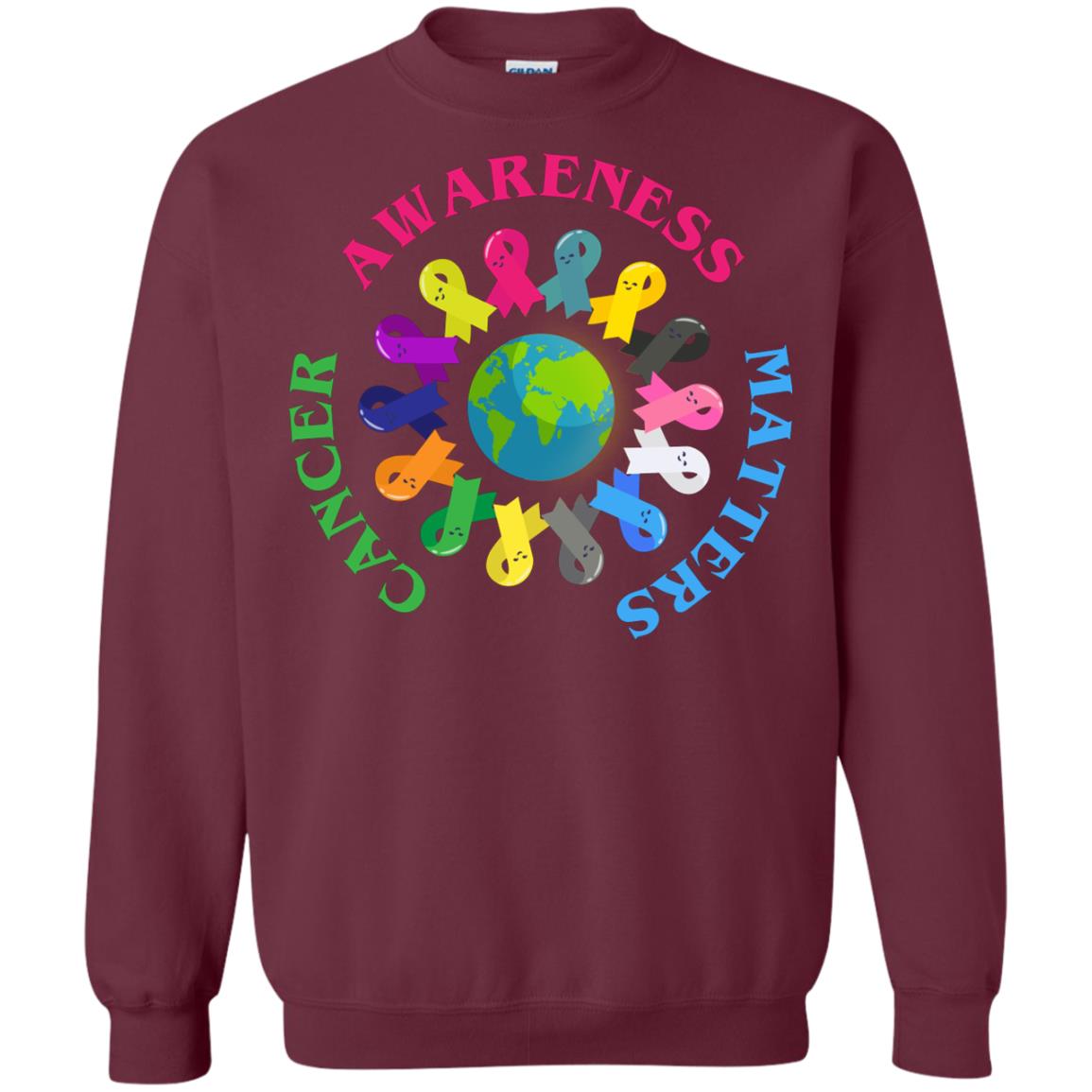 All Cancer Ribbons For All Cancer Awareness T-shirt Maroon
