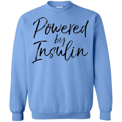 Diabetic T-shirt Powered By Insulin Carolina Blue