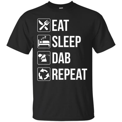 Funny Eat Sleep Dab Repeat T-shirt Black
