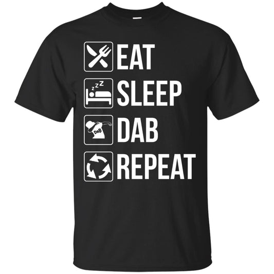Funny Eat Sleep Dab Repeat T-shirt Black