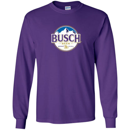 Beer Lovers T-shirt Busch Beer Purple