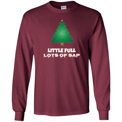Christmas T-shirt Little Full Lots Of Sap Maroon