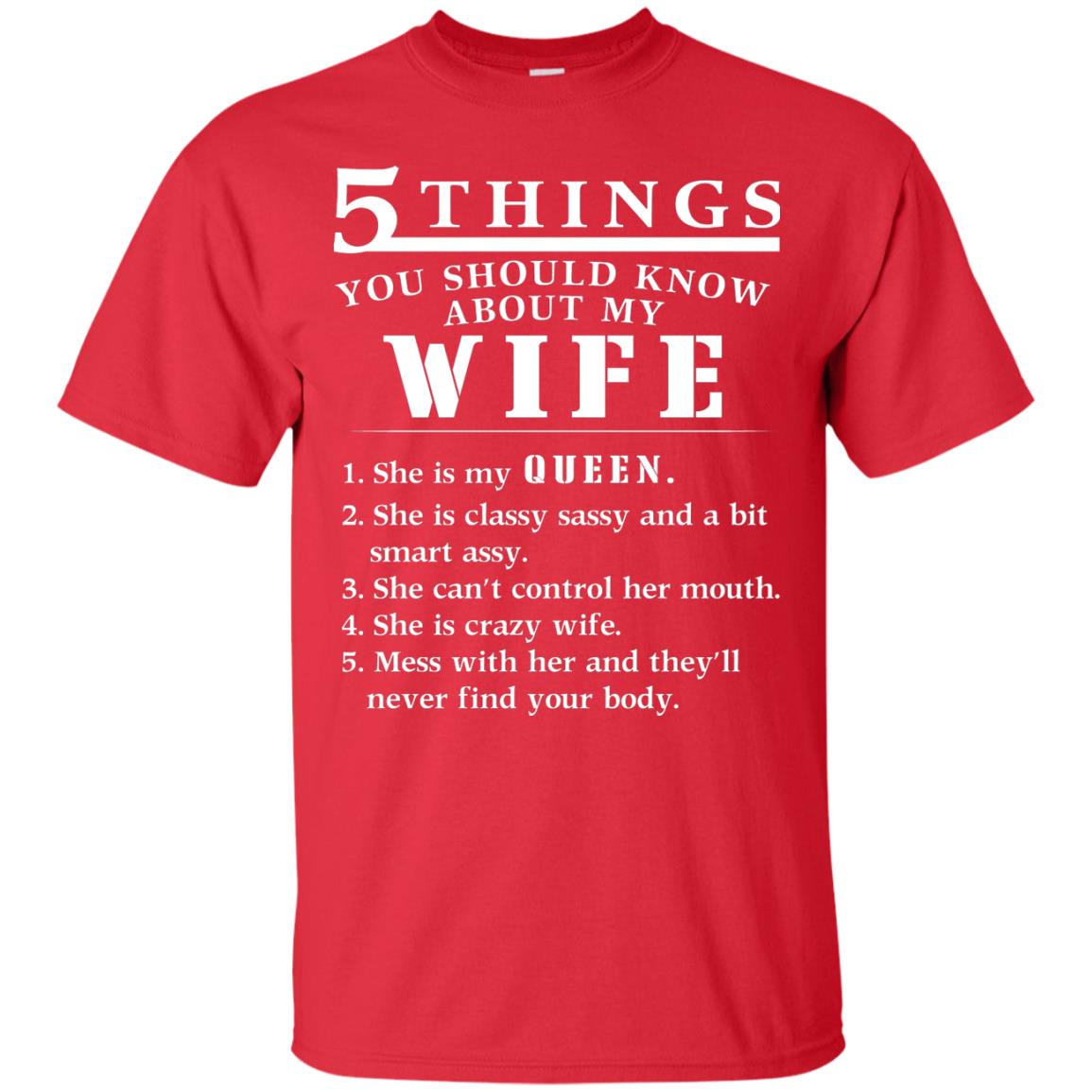 5 Things You Should Know About My Wife Husband T-shirt Red
