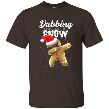 Dabbing Gingerbread T-shirt Dabbing Through The Snow Dark Chocolate