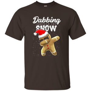 Dabbing Gingerbread T-shirt Dabbing Through The Snow