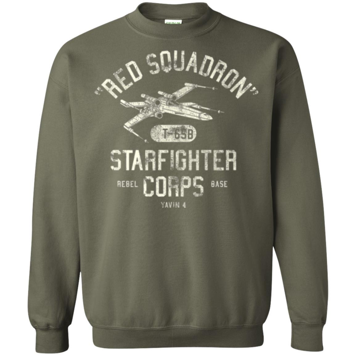 Movie T-shirt Red Squadron Starfighter Rebel Corps Base Military Green