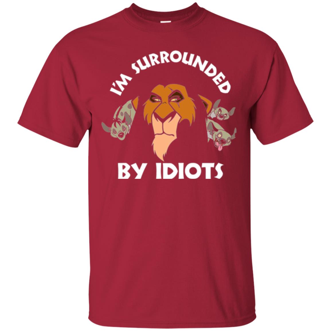 Disney Lion King T-shirt Scar Surrounded By Idiots Cardinal
