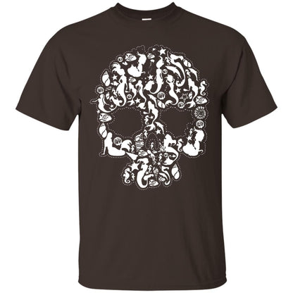 Mermaid Skull T-shirt Dark Chocolate
