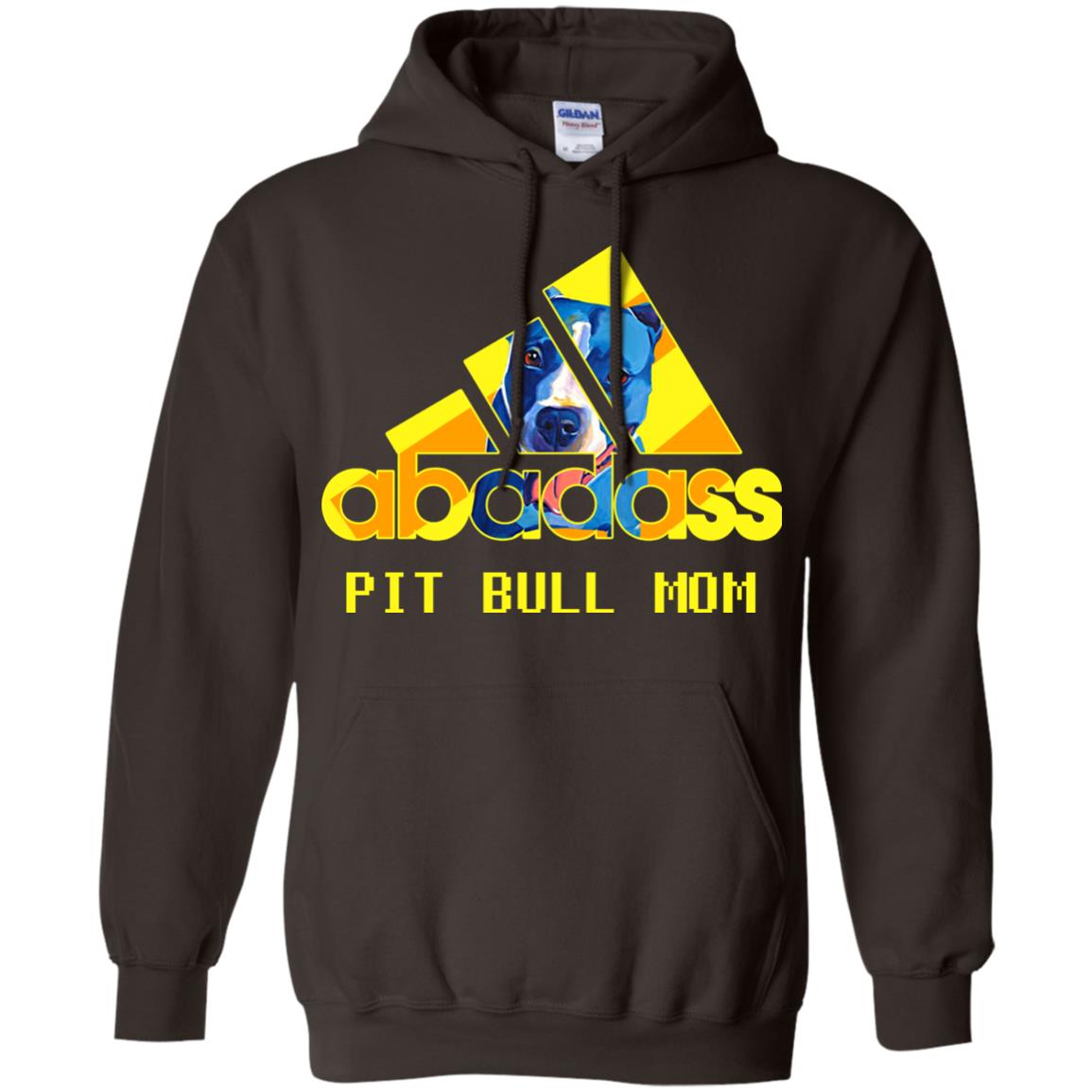 Abadass Pit Bull Mom Mommy Loves Pitbull Shirt Dark Chocolate