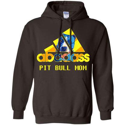 Abadass Pit Bull Mom Mommy Loves Pitbull Shirt Dark Chocolate