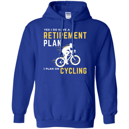 Funny Bicycle Cycling T-shirt Retirement Plan I Plan On Cycling Royal
