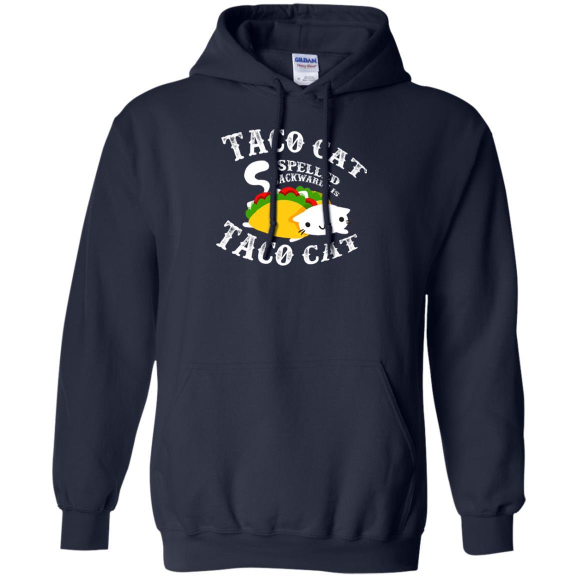 Taco Cat Spelled Backwards Is Taco Cat T-shirt Navy
