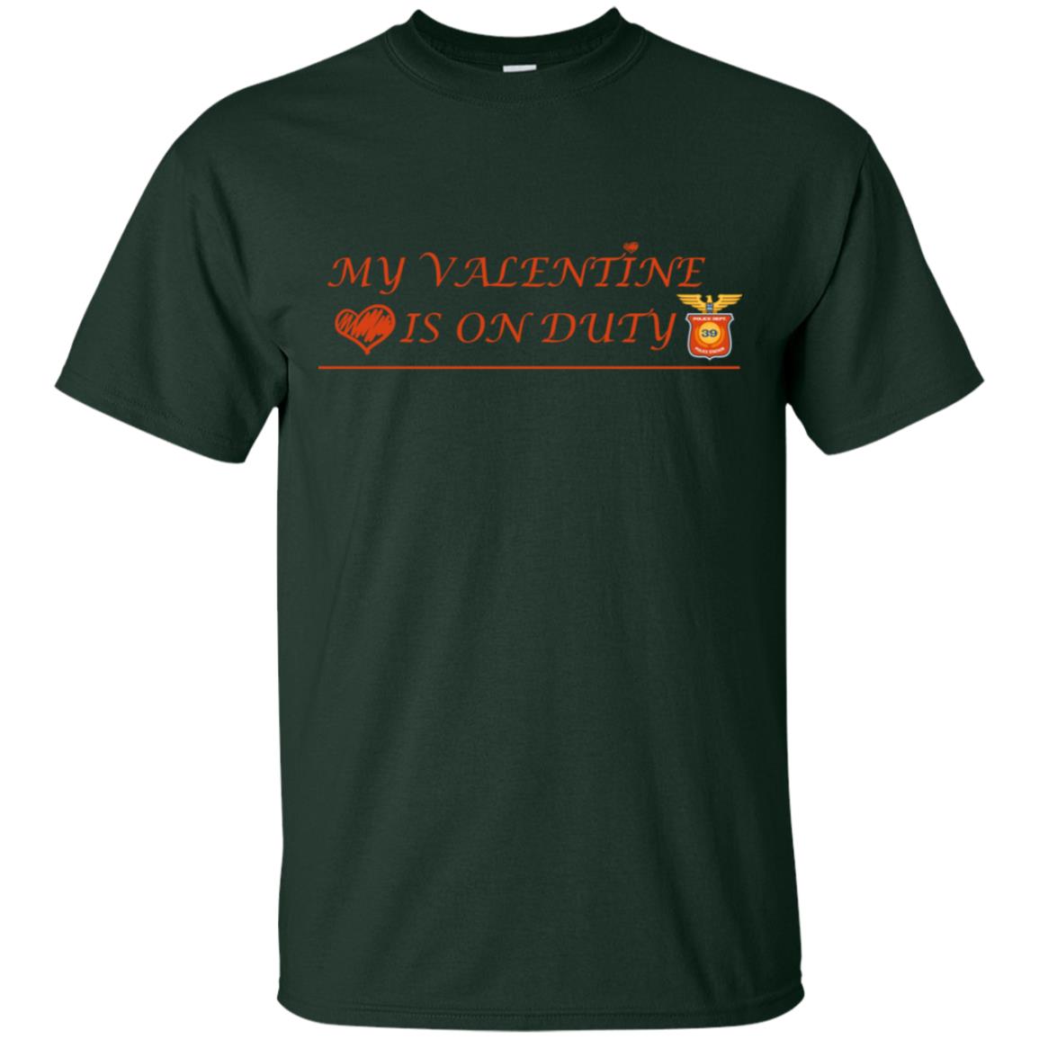 My Valentine Is On Duty Police Station Shirt Forest