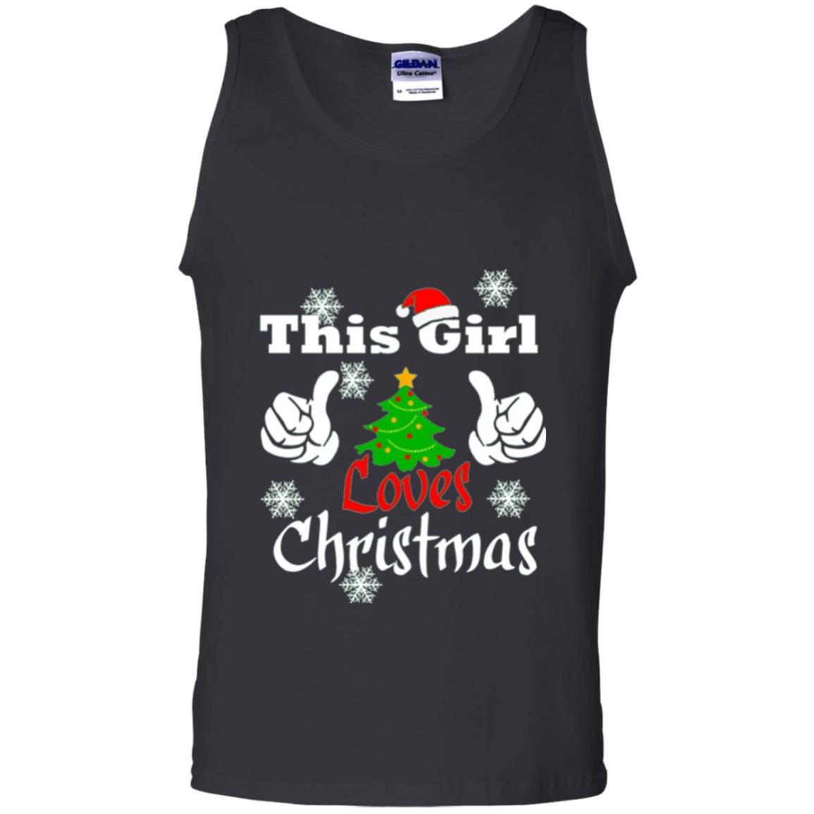 Funny Christmas This Girl Loves Christmas T-shirt Black