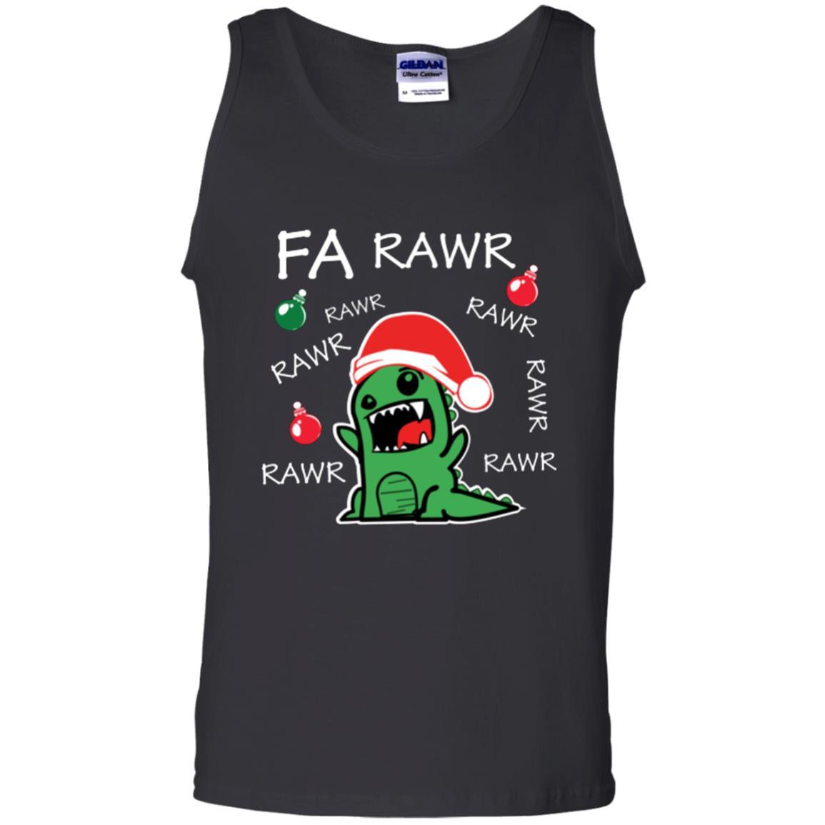 Christmas T-shirt Dinosaur Fa Rawr Black