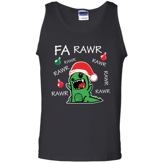 Christmas T-shirt Dinosaur Fa Rawr Black