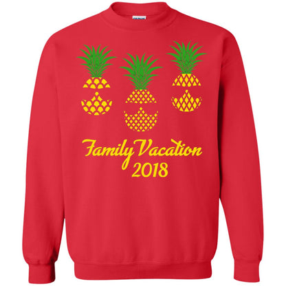 Family Vacation 2018 Shirt Hawaii Pineapple Sunglasses Red