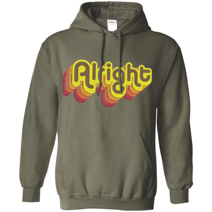 Alright Alright Shirt Funny Retro 70s Military Green