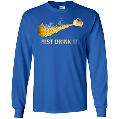 Beer Just Drink It Beer Lover T-shirt Royal