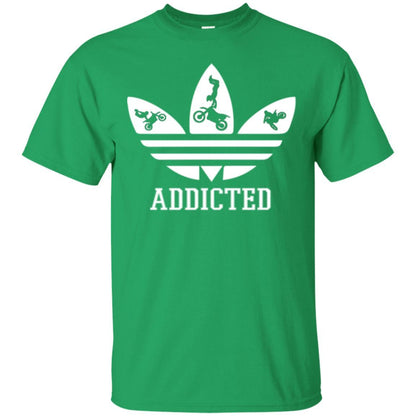 Motocross T-shirt Addicted Dirt Bike Irish Green
