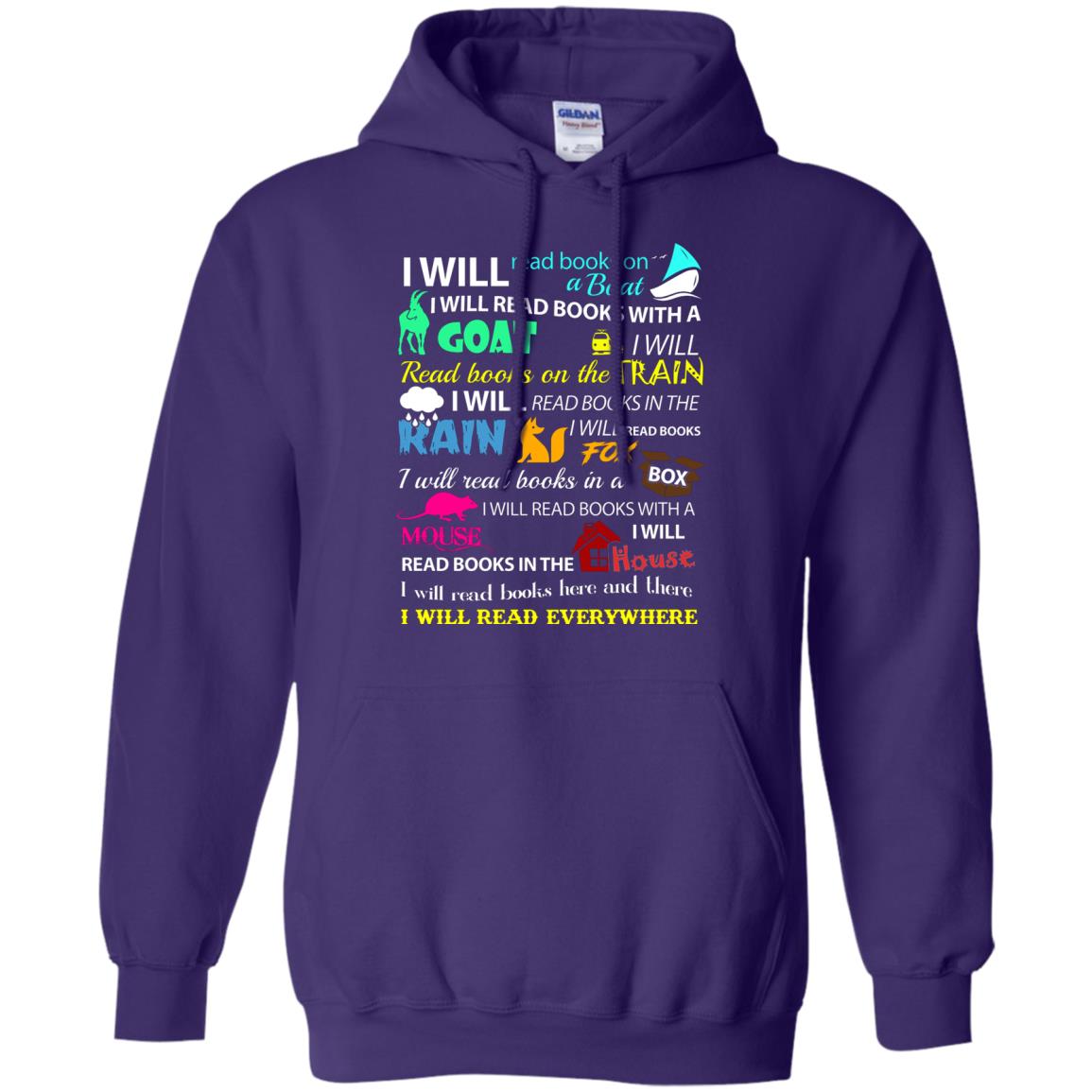 I Will Read Books On A Boat Bookworm T-shirt Purple