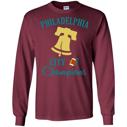 Football Lover T-shirt Philadelphia City Of Champion Maroon