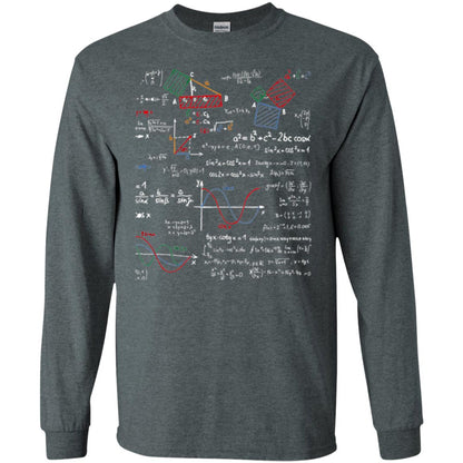 Math Lover T-shirt Formulas Cheat Sheet Dark Heather
