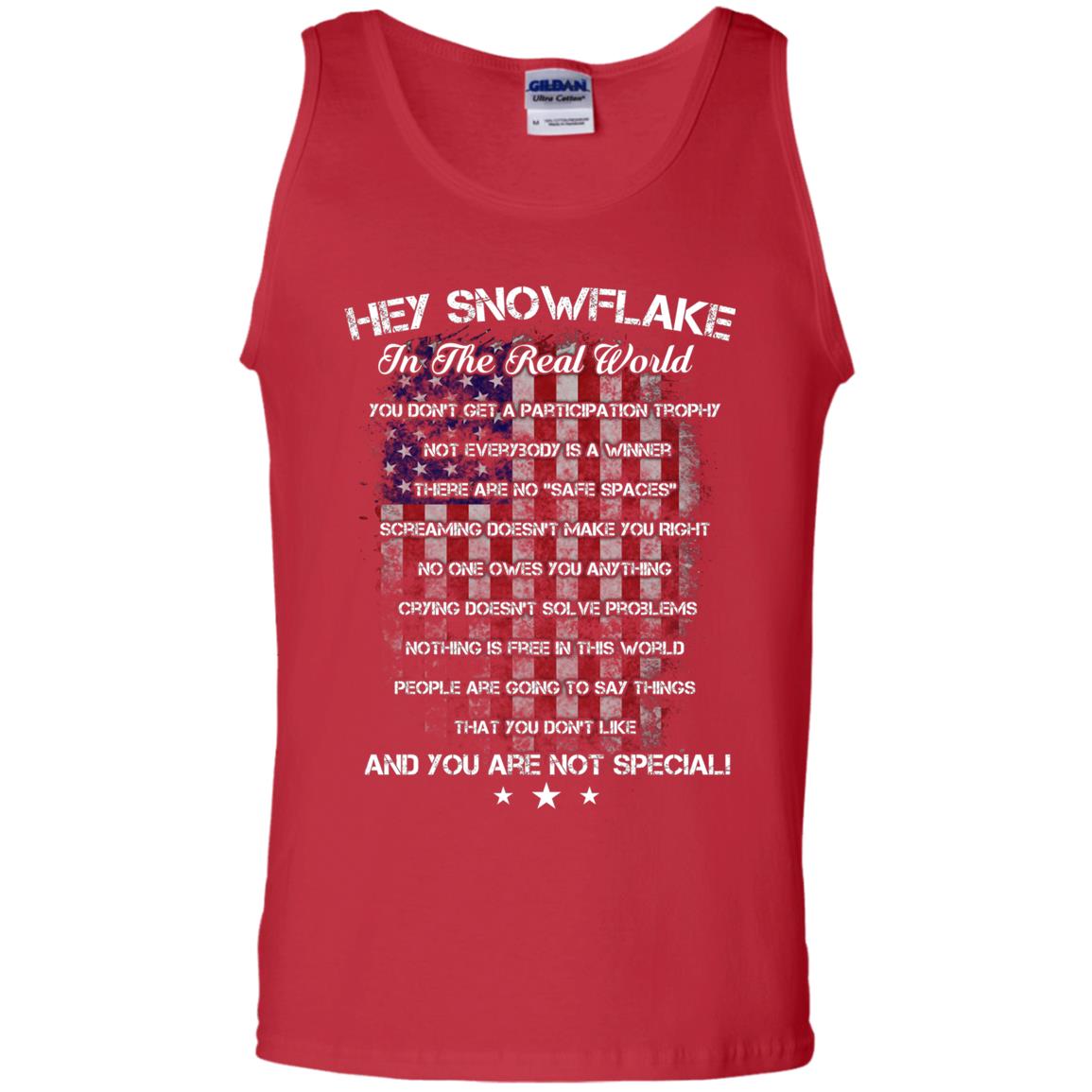 Hey Snowflake In The Real World You Don't Get A Participation Trophy Military T-shirt Red
