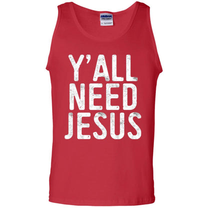 Christian T-shirt Y_all Need Jesus Red